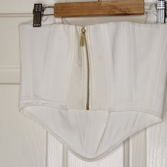 House of CB Juana White Shaped Top Boned Corset - Picture 12 of 15